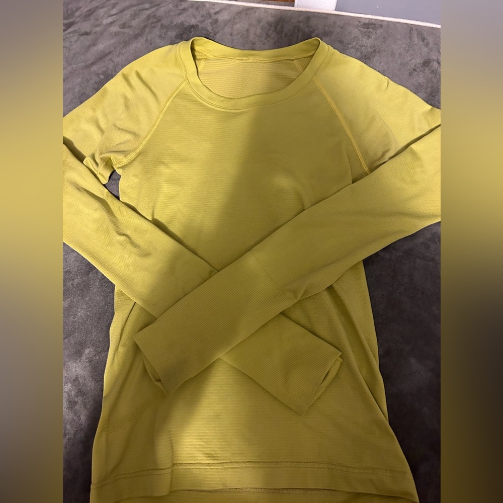 lululemon green long sleeve swiftly tech